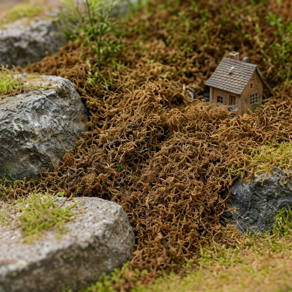 Sphagnum Moss Dry - มอสเทียมสำหรับตกแต่งต้นไม้กระถาง บอนไซ ตู้ปลา จัดสวน ตกแต่งผนังบ้าน DIY